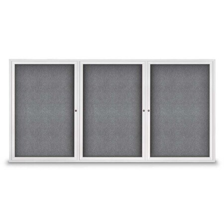 United Visual Products Sliding Door Indoor Enclosed Corkboard, 9 UV9029ACSH-BRONZE-BLACK